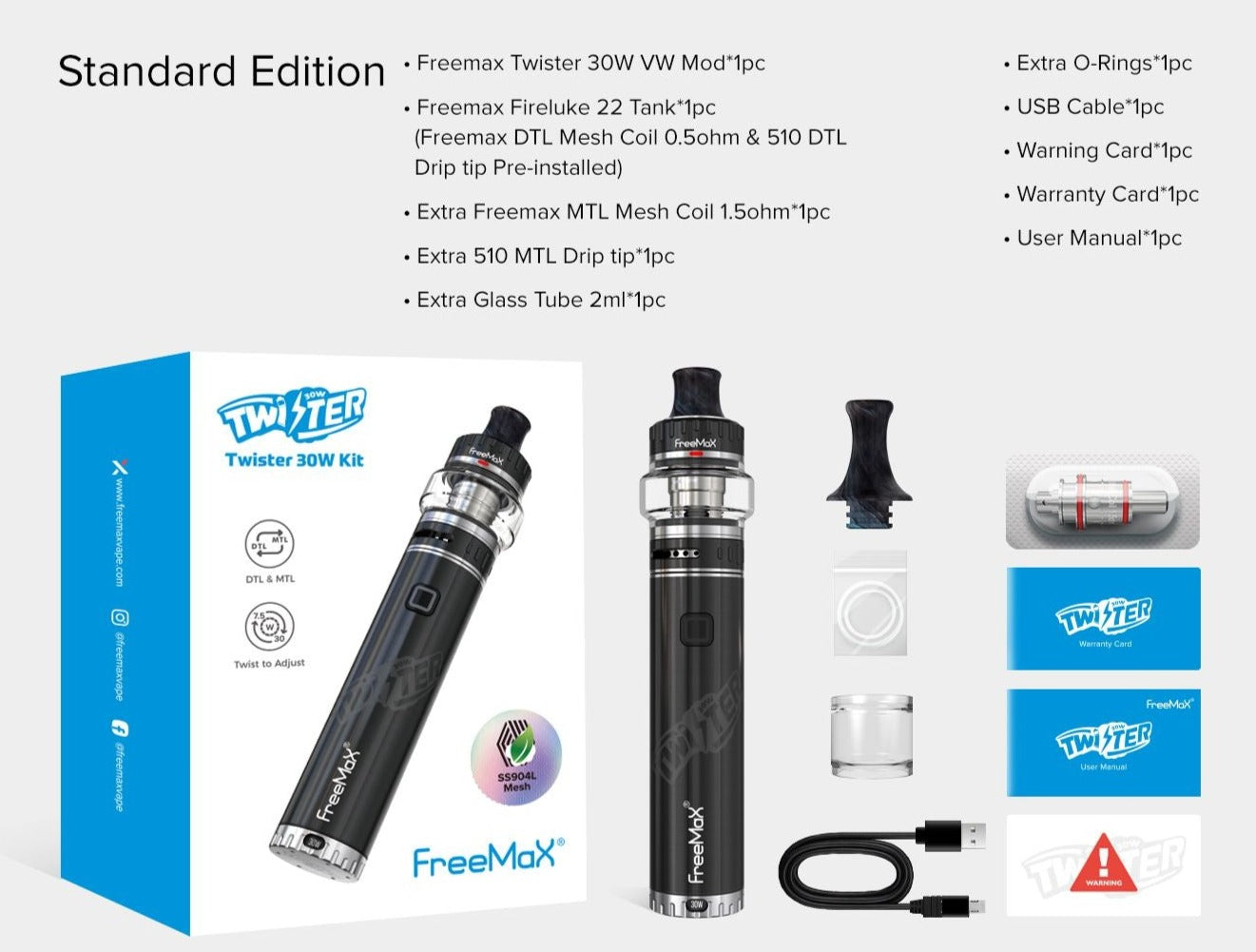 Kit FreeMax Twister 30W