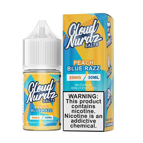 Cloud Nurdz Salt Peach Blue Raspberry 25mg/30ml