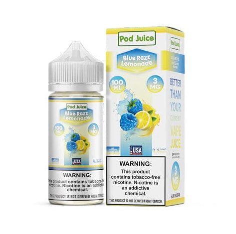 Pod Juice Blue Razz Lemonade 100ml